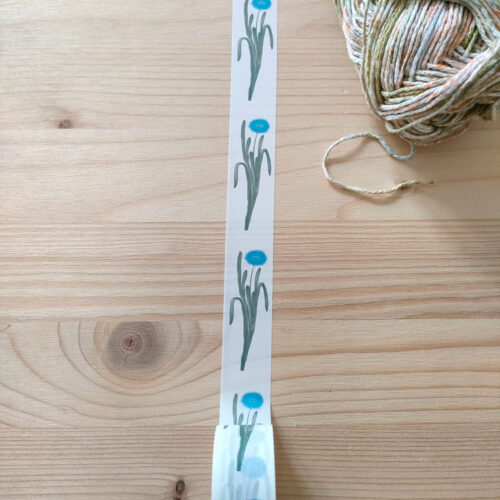 washi tape fiore blu